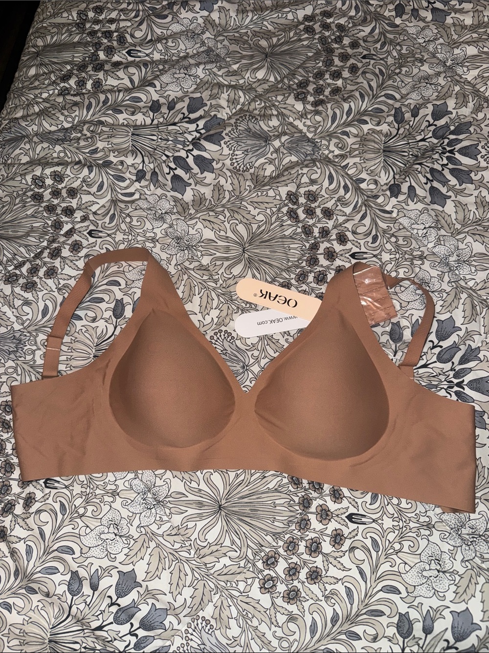 Seamless Molded T-Shirt Bra in Taupe - fits like a 36B/C
